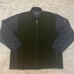 FootJoy Full Zip Jacket Fleece Body Mens Size M Zip-Off Sleeves Golf Dark Green